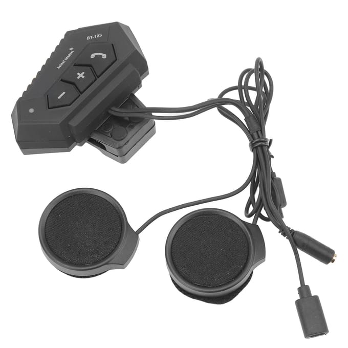 Motorfiets Bluetooth Communicatie Headset 2000mah Draadloze Waterdichte Helm Headset voor black