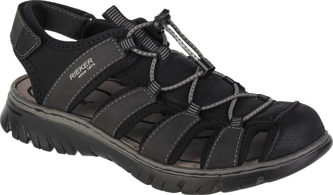 Rieker Sandals 26770-00, Mannen, Zwart, Sandalen, maat: 44