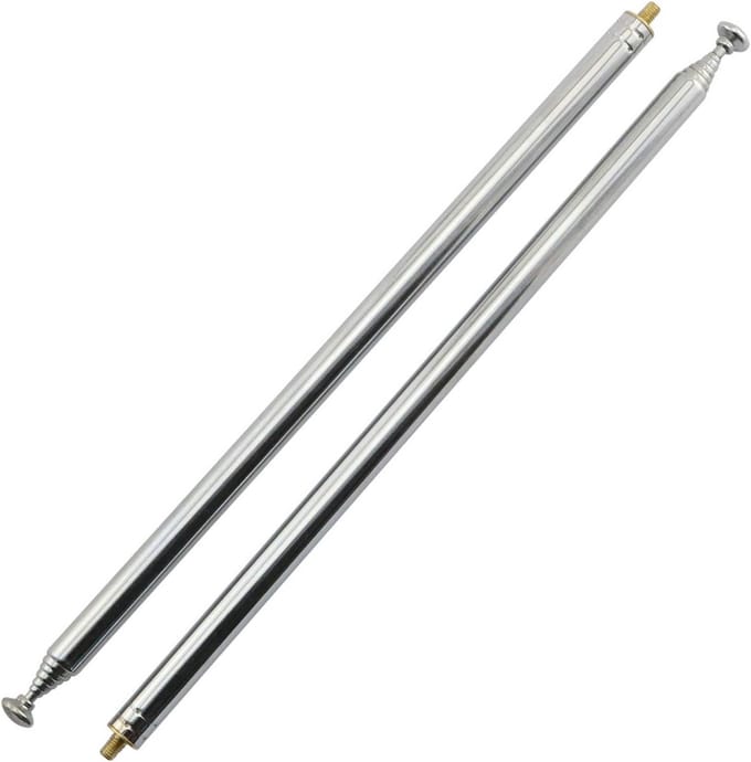2 Stuks Universele Telescopische AM/FM Radio Antenne met M3 Buitendraad