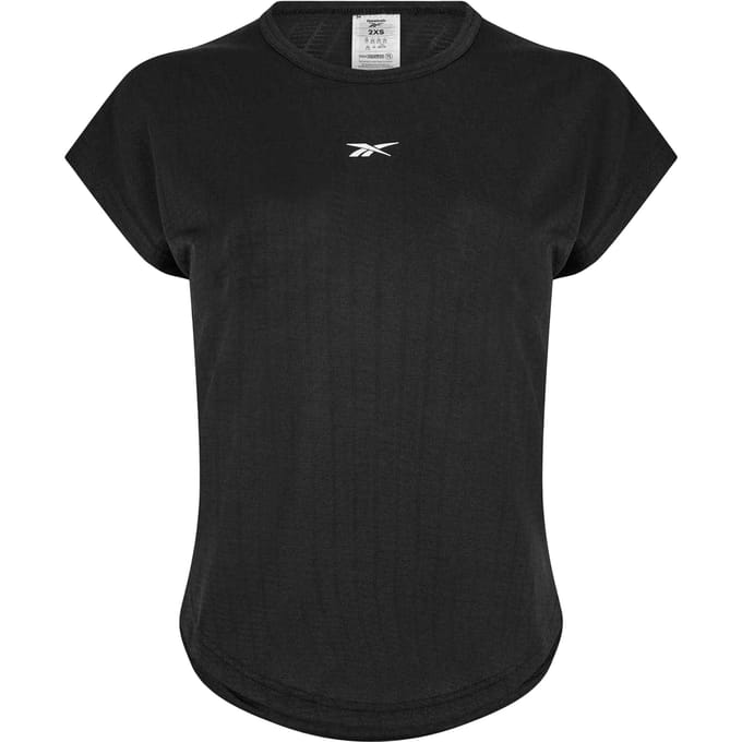 Reebok Dames Borstlogo T-shirt (Zwart)