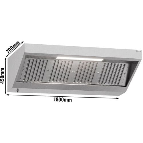 GGM Gastro Wandhaube - 1800mm - mit Filter & Lampe