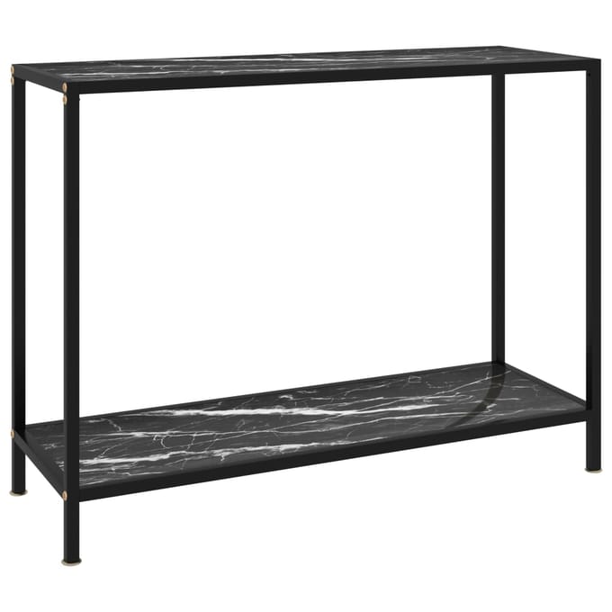 vidaXL - Wandtafel - 100x35x75 - cm - gehard - glas - zwart
