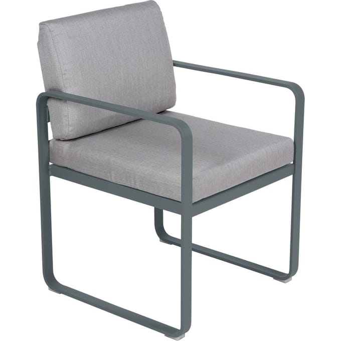 Fermob BELLEVIE fauteuil voor de eethoek - 26 stormgrijs mat - 79 Flanelgrijs