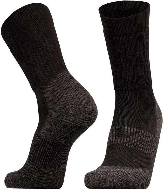 Uphillsport Wandelsokken Operator Halfhoog Bamboe Zwart Mt 39-42