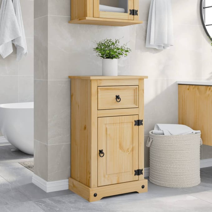 vidaXL - Badkamerkast - Corona - 45x33x80 - cm - massief - grenenhout