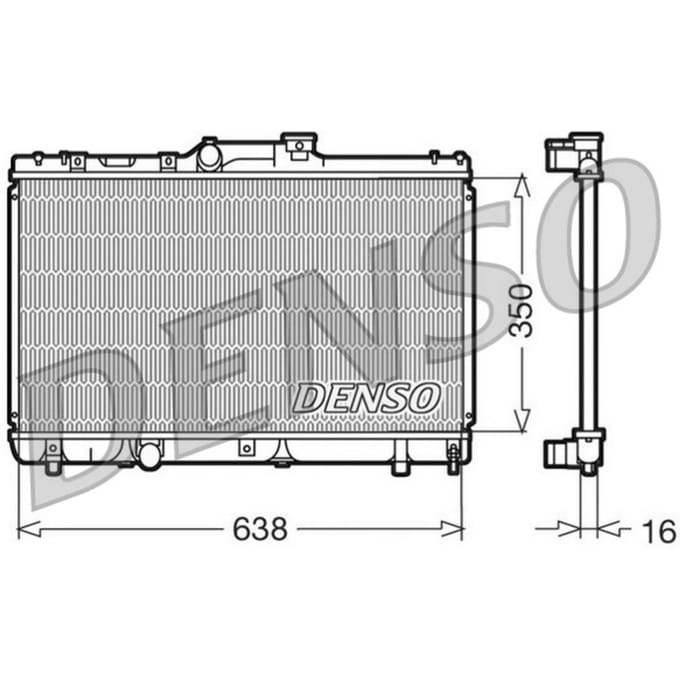 Radiator, motorkoeling DENSO DRM50013