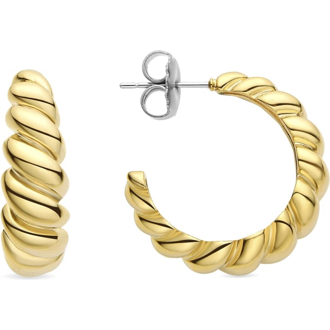 Luxenter Intia oorbellen afgewerkt met 18K geelgoud plating