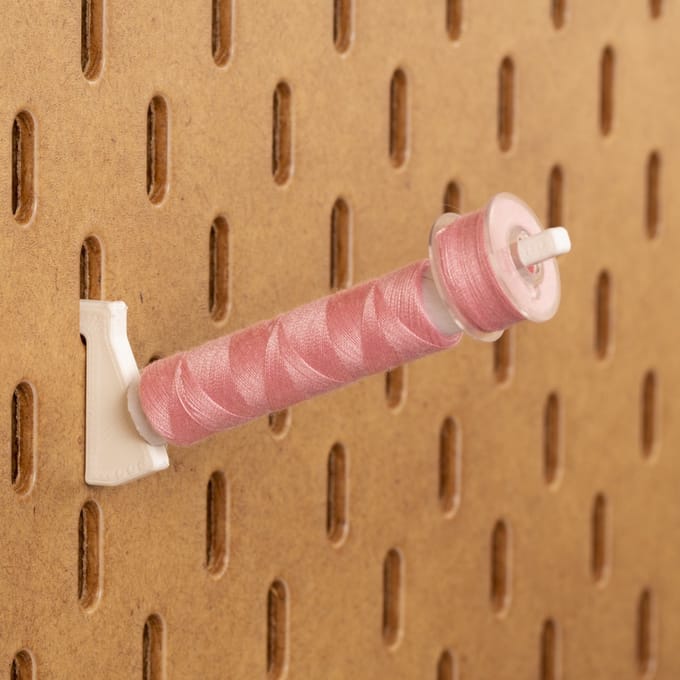 6-pack Spoelhouder 200m - Long - Wit - Printboard - Past op Ikea Skadis pegboards