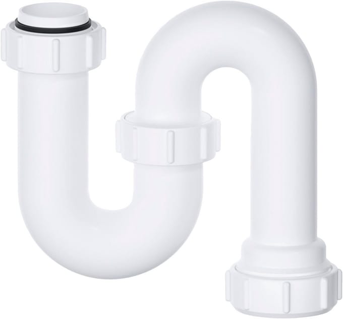 Wastafel Afval Sifon - Gootsteen Afvoer Sifon - Ondergootsteen Afvoer - Efficiënte Waterafdichting - 32 mm - Wit