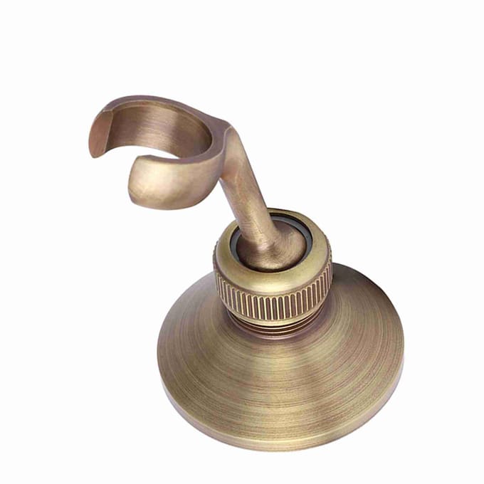 Verstelbare Messing Galvaniseren Douchekop Houder Beugel Basis voor Huis Badkamer Accessoire beige