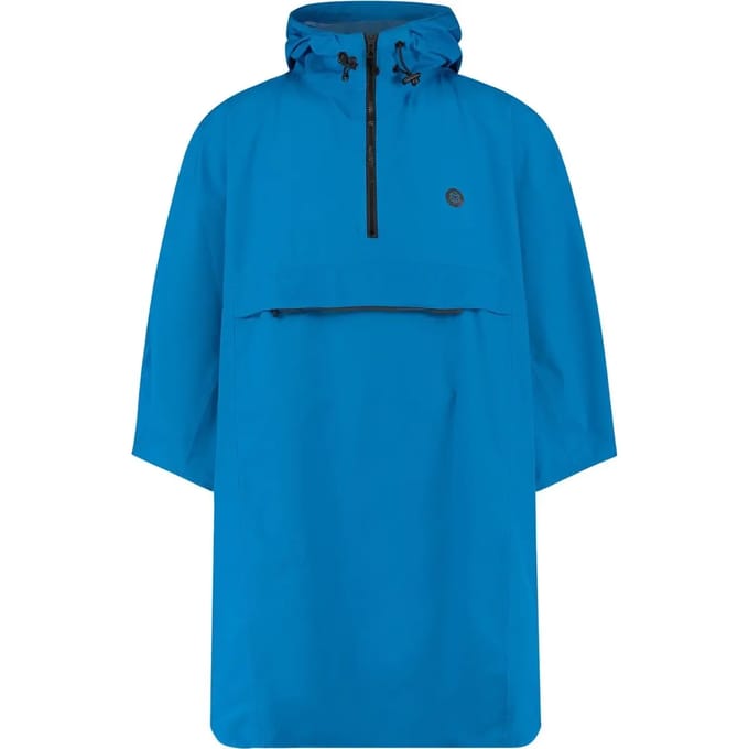 AGU GO Grant - Regenponcho - Fietsponcho - Unisex - Blauw - Poray 5000 - Waterdicht en Winddicht - Verstelbare Capuchon - Reflecterende Details - Gerecycled Polyester - Opvouwbaar