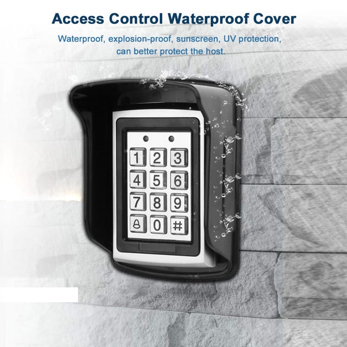 ABS Regenhoes Regenbestendig Waterdicht Shell voor Toegangscontrole Toetsenbord Controller black