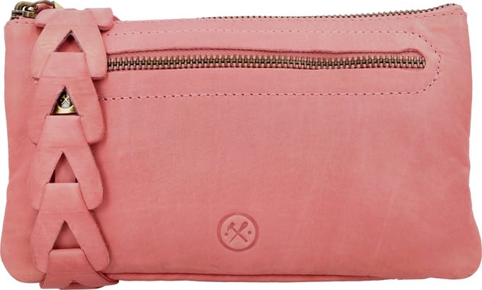 Hide & Stitches Daydreamer Schoudertas - 100% Leer - Lichtroze
