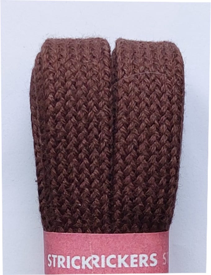 Strickers Veter - Middel Bruin - Plat - Extra Breed - Lengte 120 cm - Breedte 11 mm - Schoenveter