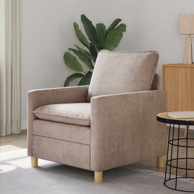 vidaXL - Bank - Beige - 76 - x - 81 - x - 87,5 - cm - Polyester