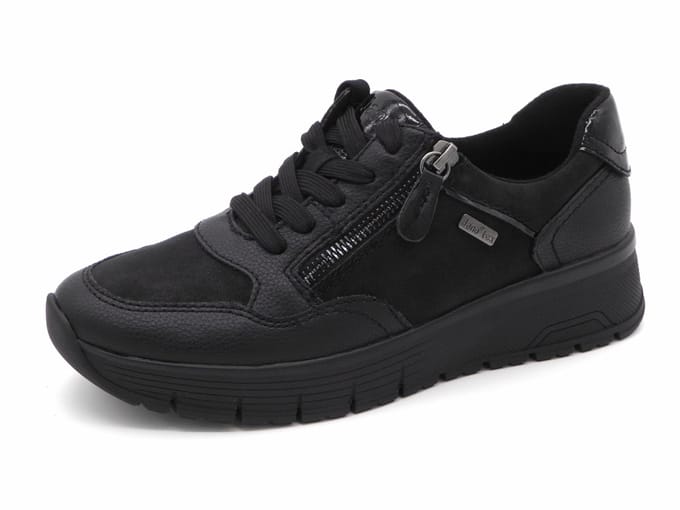 Jana Dames Sneaker - 23762-007 Zwart - Wijdte H - Maat 40