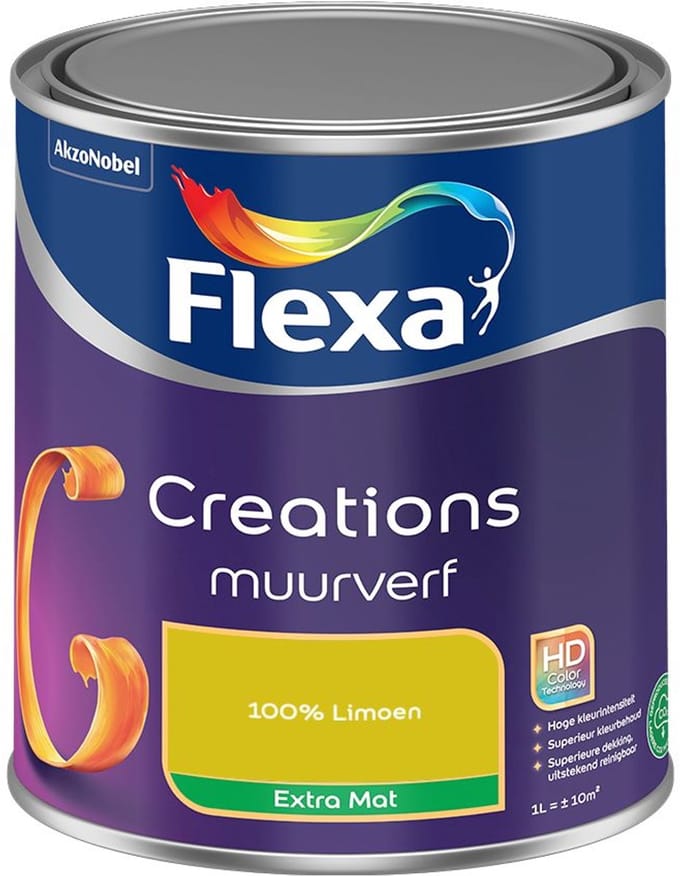 Flexa - Creations Muurverf Extra Mat - 100% Limoen - Mengverf - 1 L