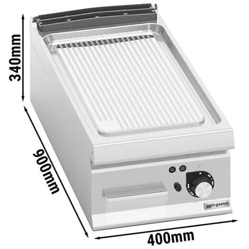 GGM Gastro Elektro Bratplatte - 6,6 kW - Gerillt