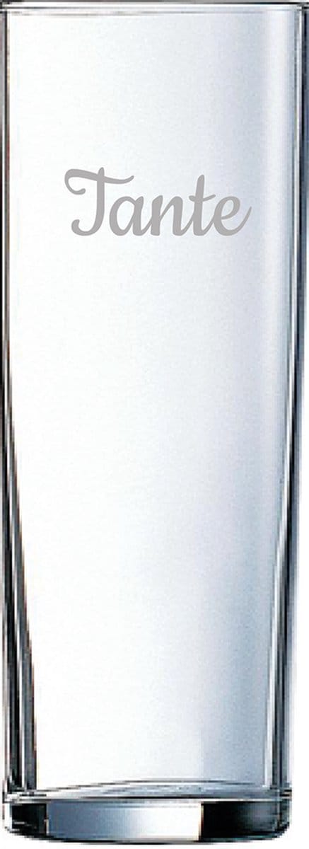 Longdrinkglas gegraveerd - 31cl - Tante
