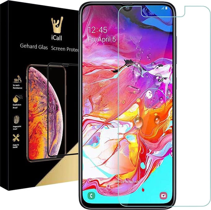 Screenprotector geschikt voor Samsung A70 - Glas Screen Protector