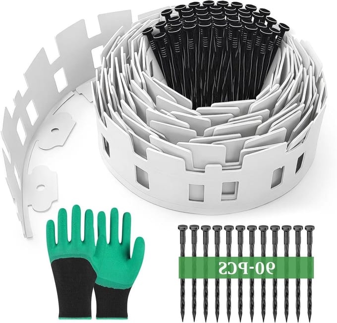 Lawn edge 15 m - flexibele plastic rand - 10 cm hoog - ideaal voor bloembedden - ShopVlot