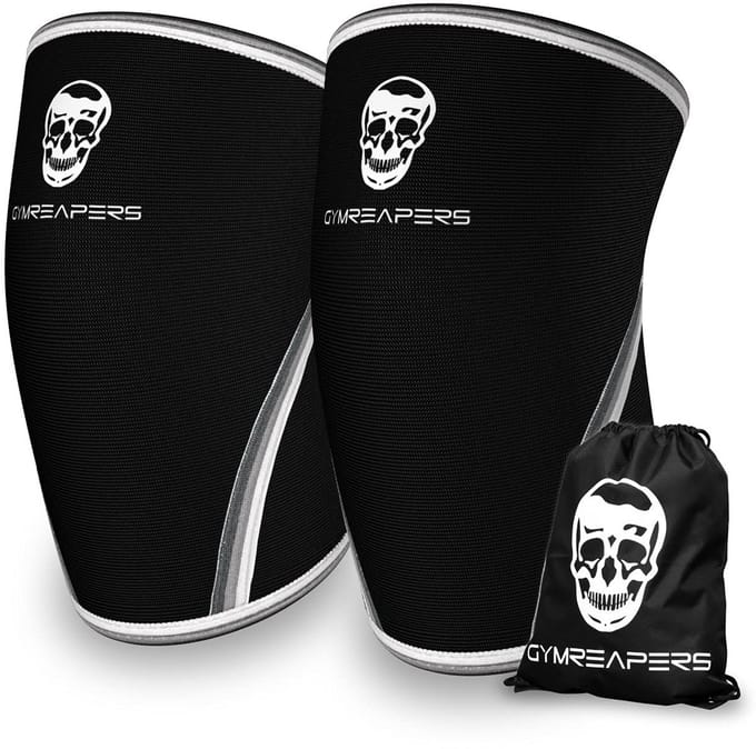 Kniemouwen - Compressiebrace - Gewichtheffen - Dubbele functionaliteit - 1 paar - Zwart