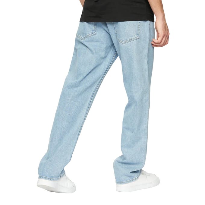 Crosshatch Heren Tillman Stone Wash Baggy Jeans (Licht)