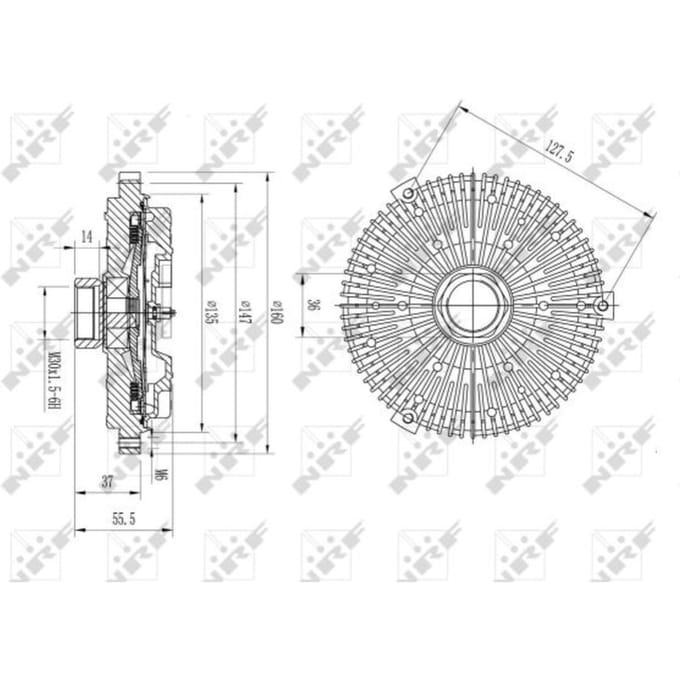Koppeling, radiatorventilator NRF 49593
