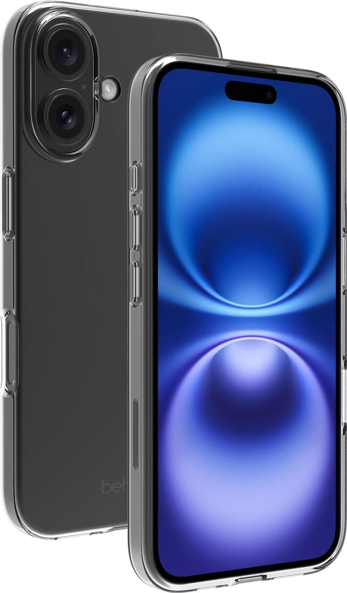 Behello iPhone 16 Plus Thin gel case transparant
