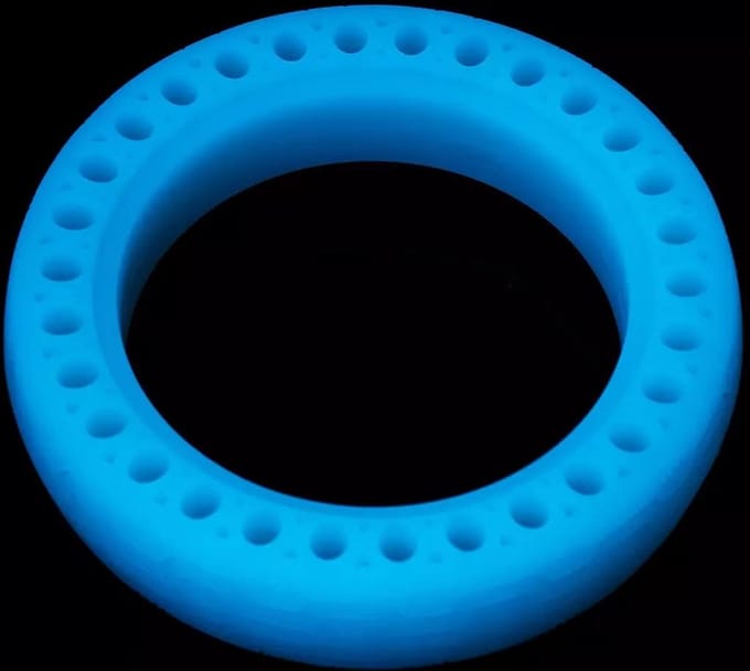 TECHPUNT Volrubberen, fluorescerende band voor M365 Elektrische steps - Blauw
