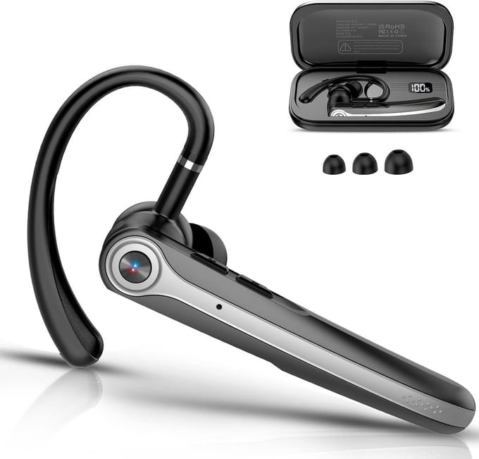 Draadloze Bluetooth Headset V5.4 met CVC 8.0 & ENC Dual Microfoon - 25 Uur Spreektijd