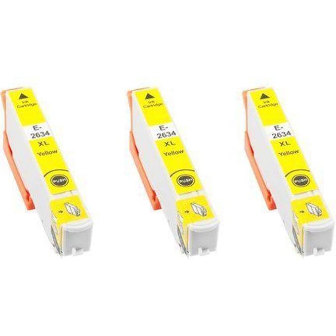 Epson compatible T2634 (T26XL) inktcartridge geel, 3 pak