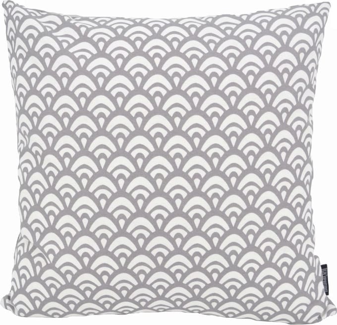 Waves Grey Kussenhoes | Katoen/Polyester | 45 x 45 cm | Grijs