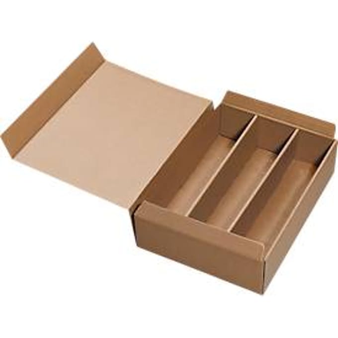 Geschenkdoos om wijn te verzenden, 3 stuks, naturel, 25 stuks