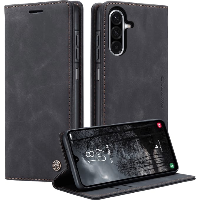 Caseme Samsung Galaxy A57 Business Bookcase Hoesje Zwart