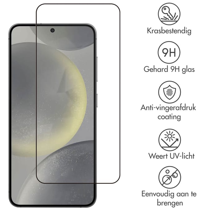 Accezz Screen Protector - Geschikt voor Samsung Galaxy S24 / S25 - Gehard Glass Full Cover