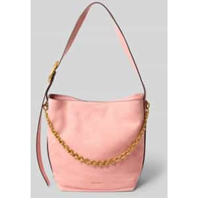Handtas in leer met labelapplicatie model 'NOLITA'