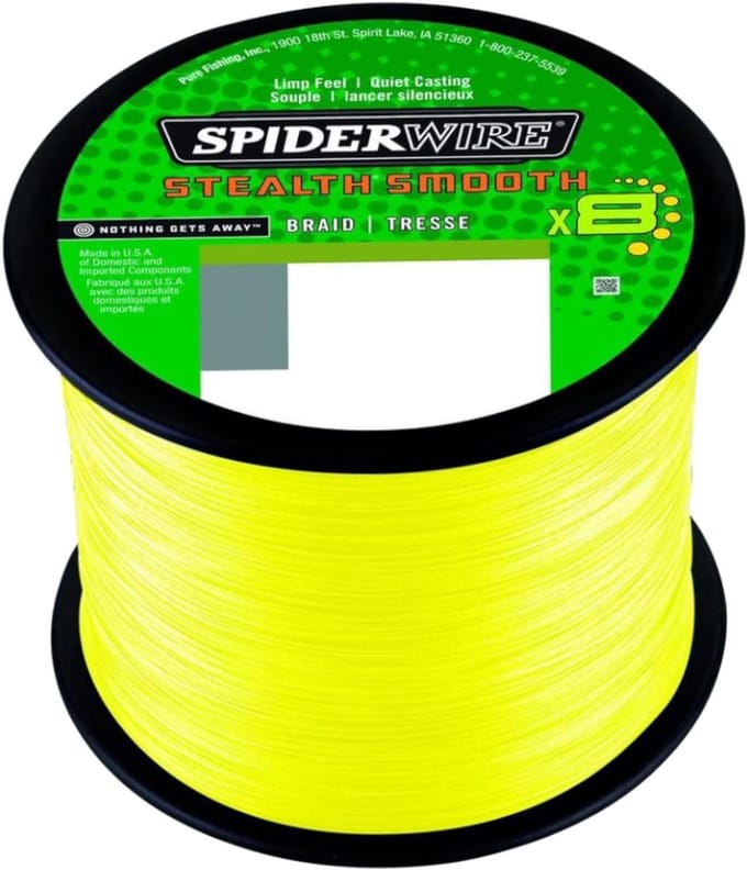 Gevlochten Vislijn 2000m Hi-Vis Geel 0.11mm 10.3kg Merkloos