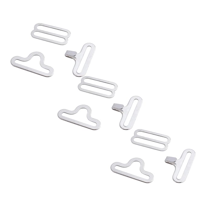 50 sets metalen verstelbare vlinderdas hardware das clip haak sluiting stropdas riem white