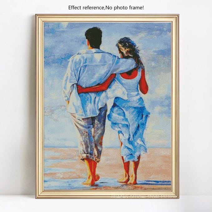 Diamantborduurwerk Liefdesafbeelding van Strass 5D Diamantschilderij Nieuwkomers Kruissteekpakketten 20X30 gray