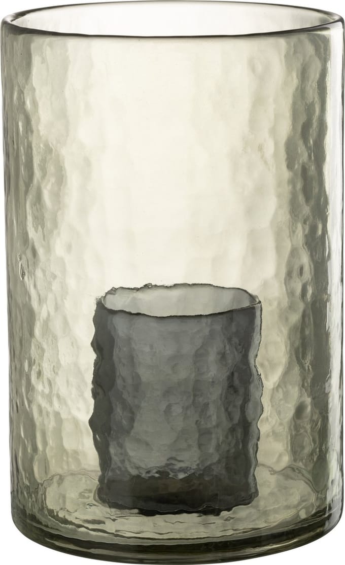 J-Line windlicht Dubbel - glas - groen - large