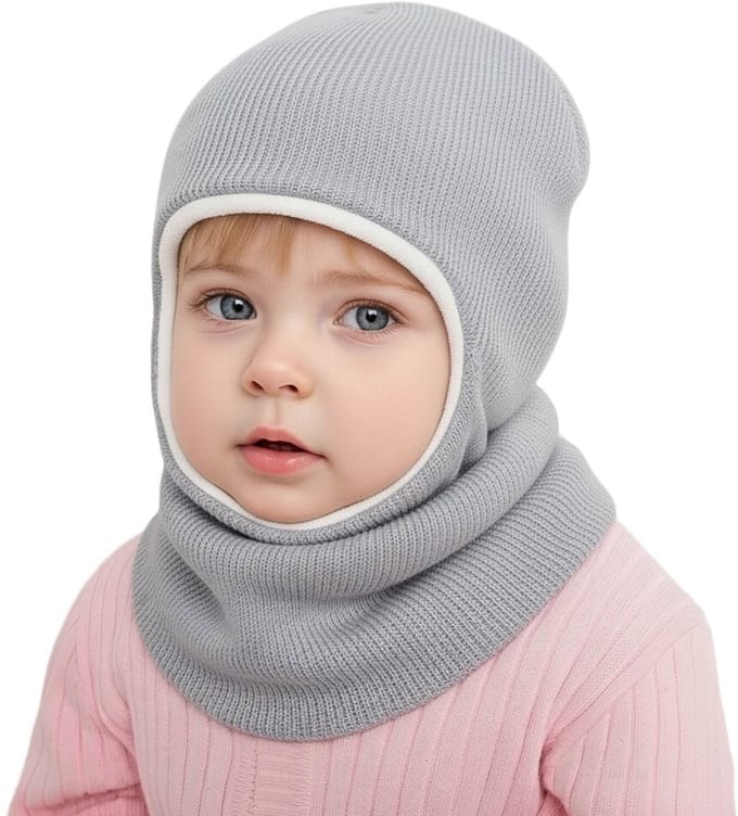 Dailygoods- Sjaal Kinderen - Gebreide Balaclava - Warme Muts - Winddicht - Multifunctioneel - Fleecevoering
