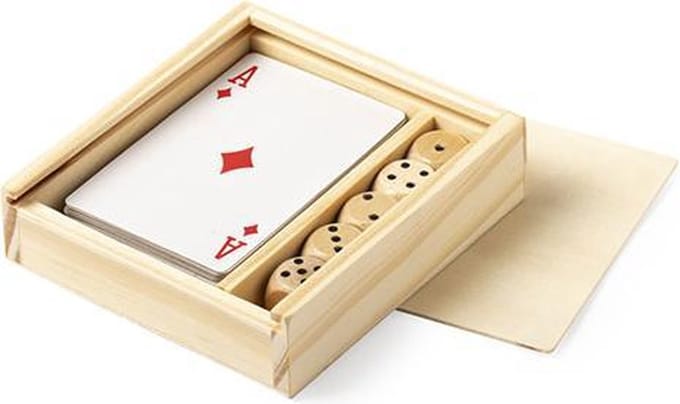 Speelkaarten + dobbelstenen set