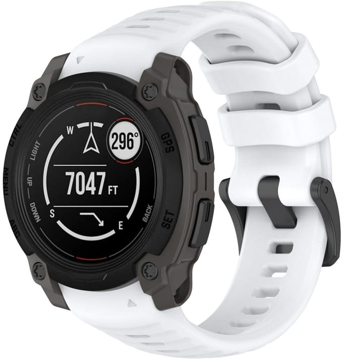 Siliconen bandje - geschikt voor Garmin Instinct E 45mm - wit