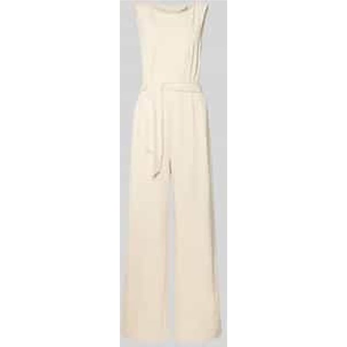 Jumpsuit van viscosemix met strikceintuur