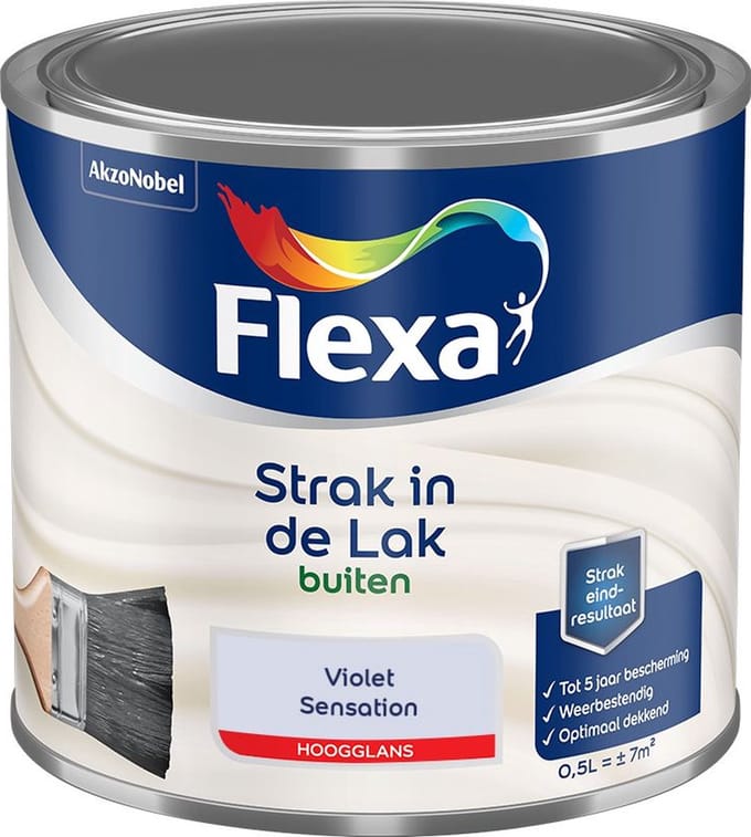 Flexa - Strak In De Lak Buitenlak Hoogglans - Violet Sensation - Mengverf - 500 Ml