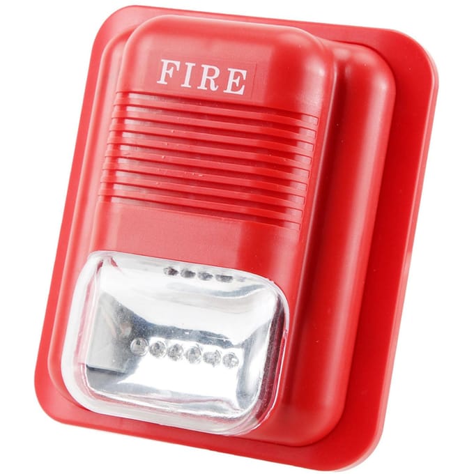 DC12V 24V Geluid en Licht Brandbeveiligingsalarm Waarschuwing Stroboscoop Sirene Alert Veiligheidssysteem red