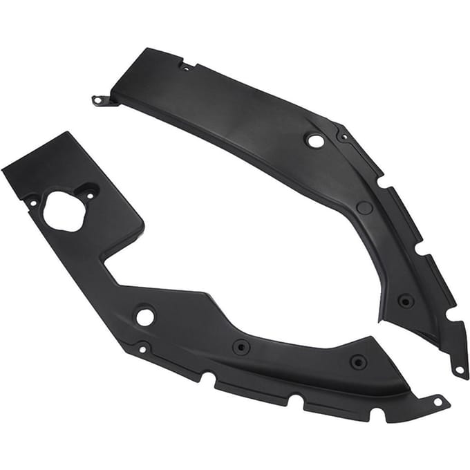 Paires de caches latéraux de compartiment moteur - Version longue Adaptés pour HONDA CIVIC 10ÈME GÉNÉRATION 2016-2019 noir