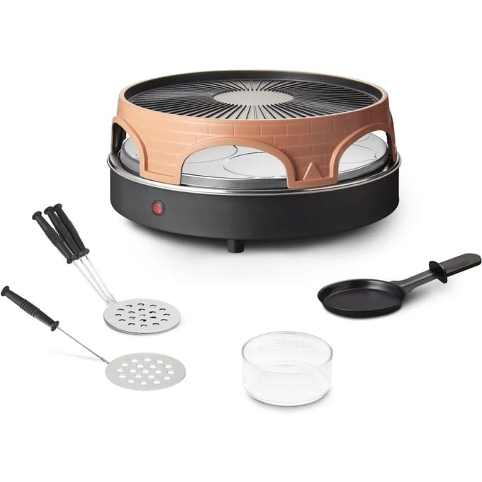 Emerio PO-113255.4 - pizza oven/raclette - Terracotta oranje