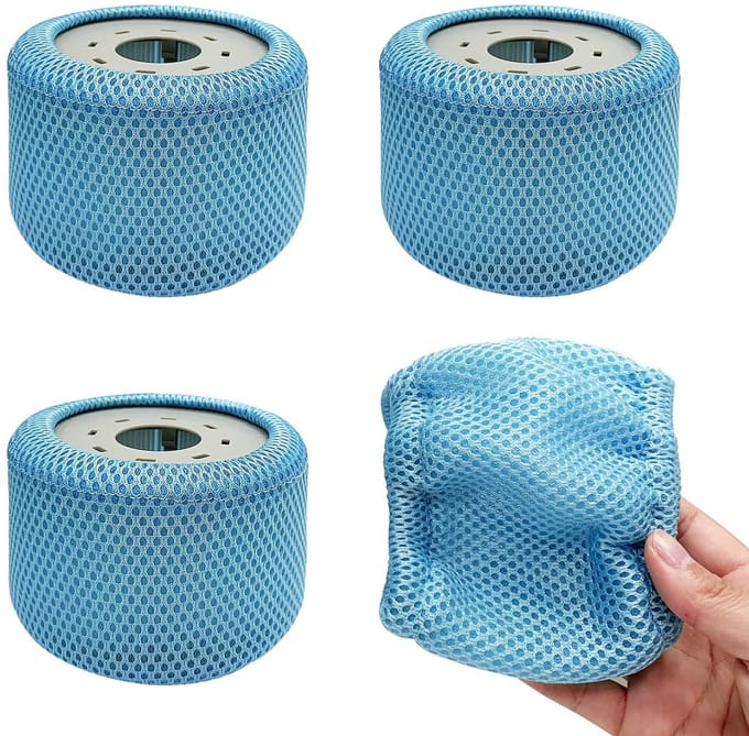 Dailygoods- Veiligheidsnet 4 Stuks - Beschermingsnet - Duurzaam - Pool-Filter - Accessoires - Verhoogt Levensduur Filter - Filterhoes
